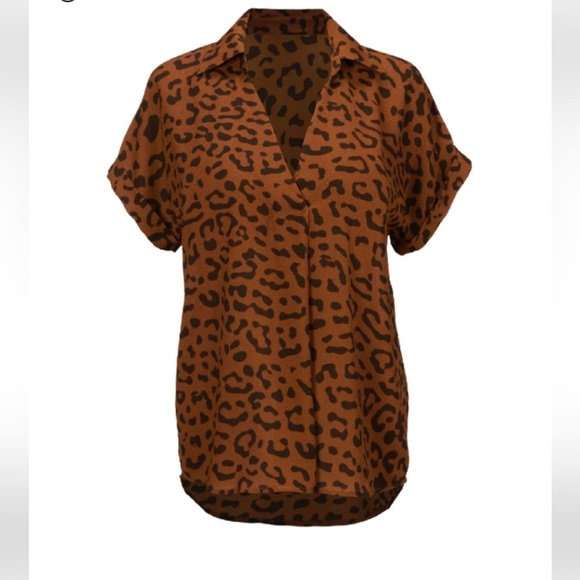 Cabi cheetah print Replay top Size M - Picture 2 of 9